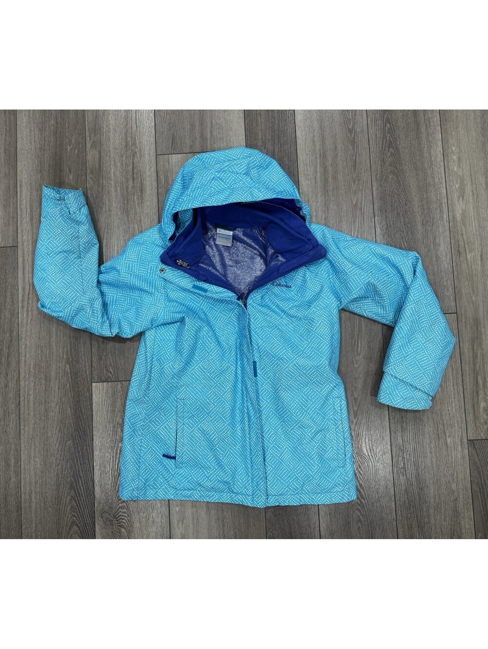 Columbia Youth Jacket XL (18/20) Blue Design Interchange Logo Winter Jacket